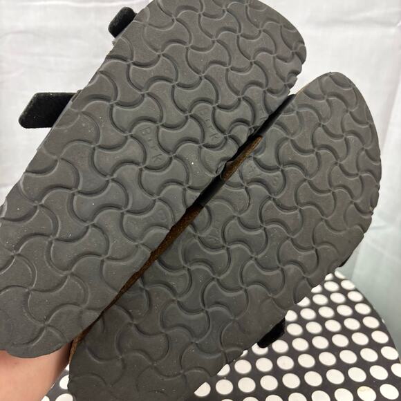 Birkenstock Yao Slide Sandals Womens Size 38 US Size 7-7.5 Narrow Black Leather - Picture 2 of 6